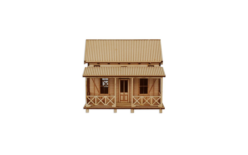 Little Building Co Colonial Gable Cottage with Rear Addition HO Scale