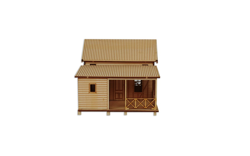 Little Building Co Colonial Gable Cottage with Rear Addition HO Scale
