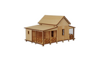 Little Building Co Colonial Gable Cottage with Rear Addition HO Scale