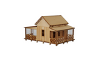Little Building Co Colonial Gable Cottage with Rear Addition HO Scale