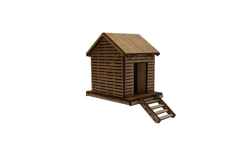 Little Building Co Cream Shed HO Scale