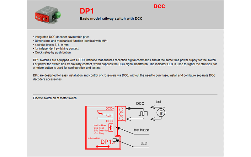 MTB DP1 Switch (Point) Motor