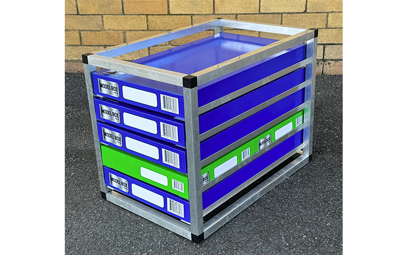 Model Box Aluminium Box Rack 5 Slot