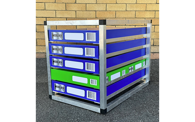 Model Box Aluminium Box Rack 5 Slot