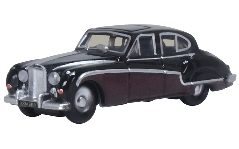 Oxford NJAG9004 Black Imperial Maroon Jaguar Mk8/9 N Scale
