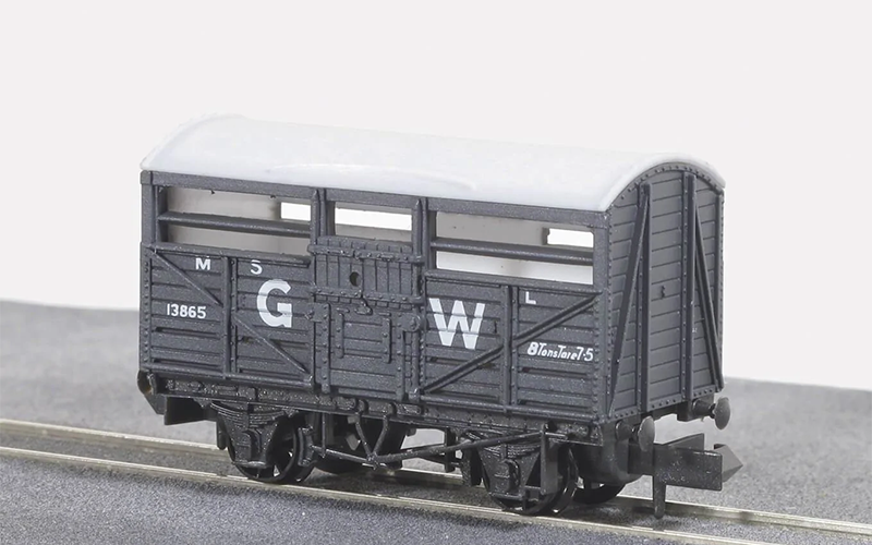 Peco Quality Line Wagons NR-45W Cattle Wagon GW Dark Grey N Scale