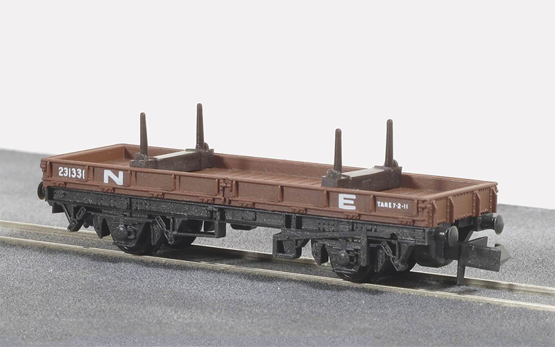 Peco Quality Line Wagons NR-4E Bolster Wagon NE Brown N Scale