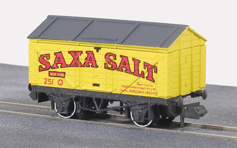 Peco Quality Line Wagons NR-P120 Saxa Salt Wagon Yellow N Scale