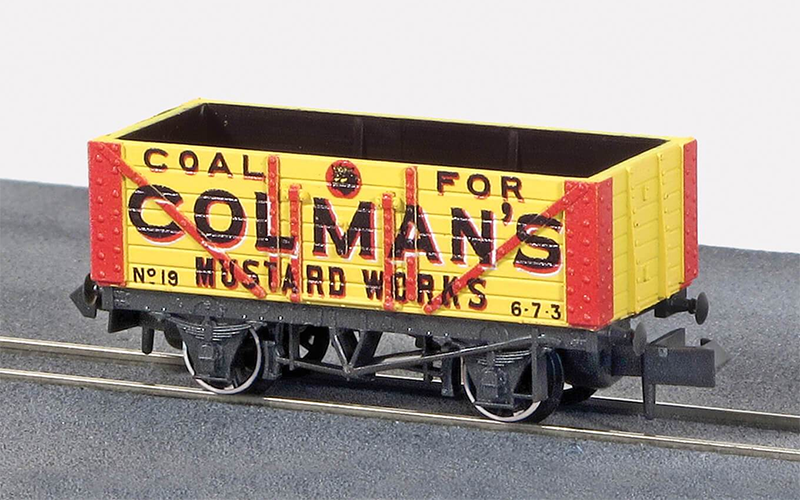 Peco Quality Line Wagons NR-P412 Colman's Mustard 7 Plank Wagon N Scale