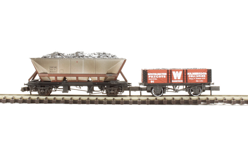 Peco Quality Line Wagons NR-P500 Writhlington Colliery 5-Plank Wagon & HAA Coal Hopper N Scale