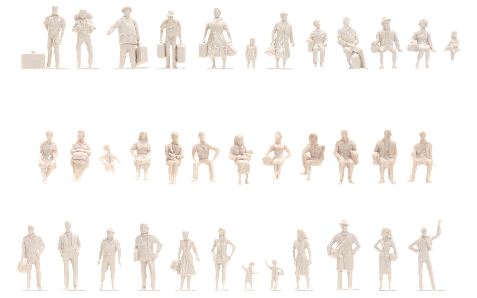 Noch 35985 Unpainted Figures N Scale
