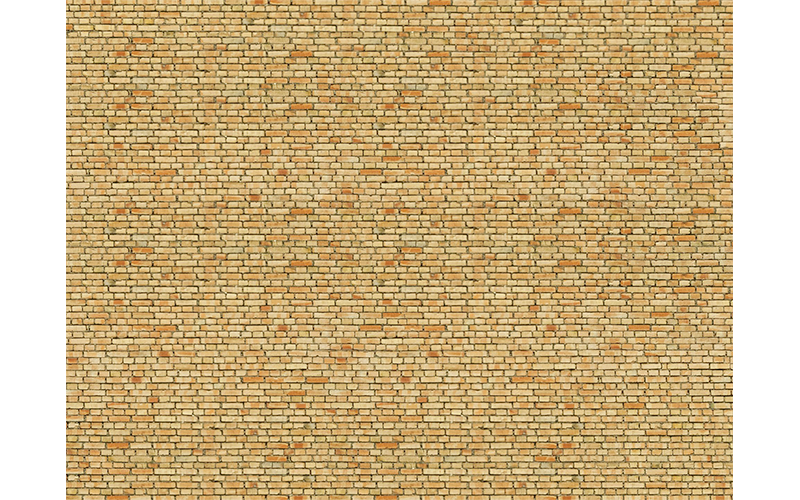 Noch 56613 3D Cardboard Sheet Clinker Brick Yellow-Multicoloured HO Scale