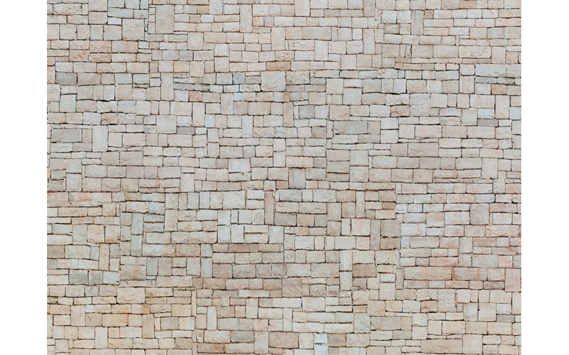 Noch 56642 3D Cardboard Sheet Lime Stone Wall HO Scale