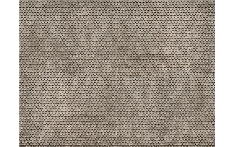 Noch 56691 3D Cardboard Sheet Plain Tile Grey HO Scale