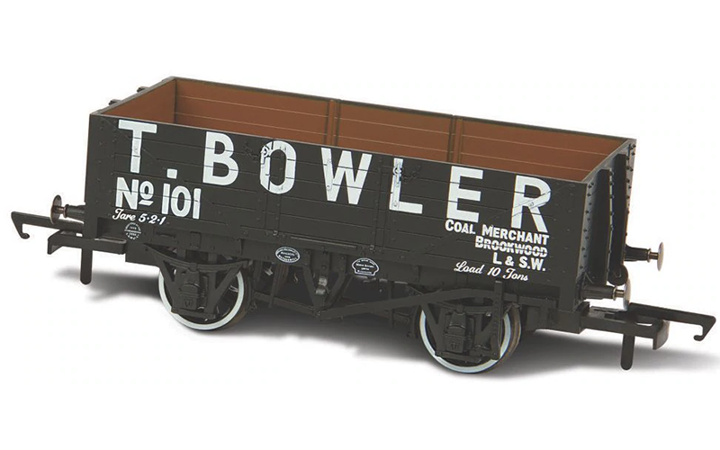 Oxford Rail OR76MW5001 T Bowler London No101 5 Plank Mineral Wagon OO Scale