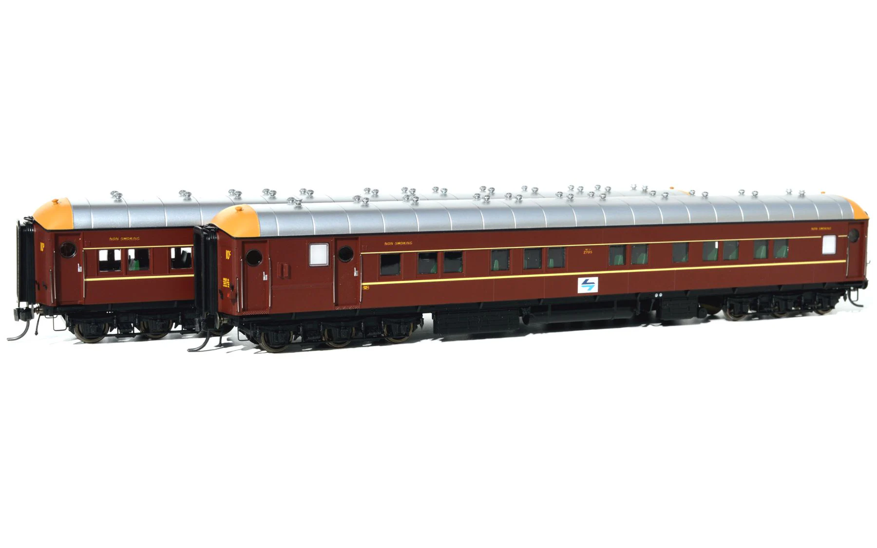 On Track Models SI-201a Deep Indian Red SI Cars with L7 Logo Twin Pack HO Scale