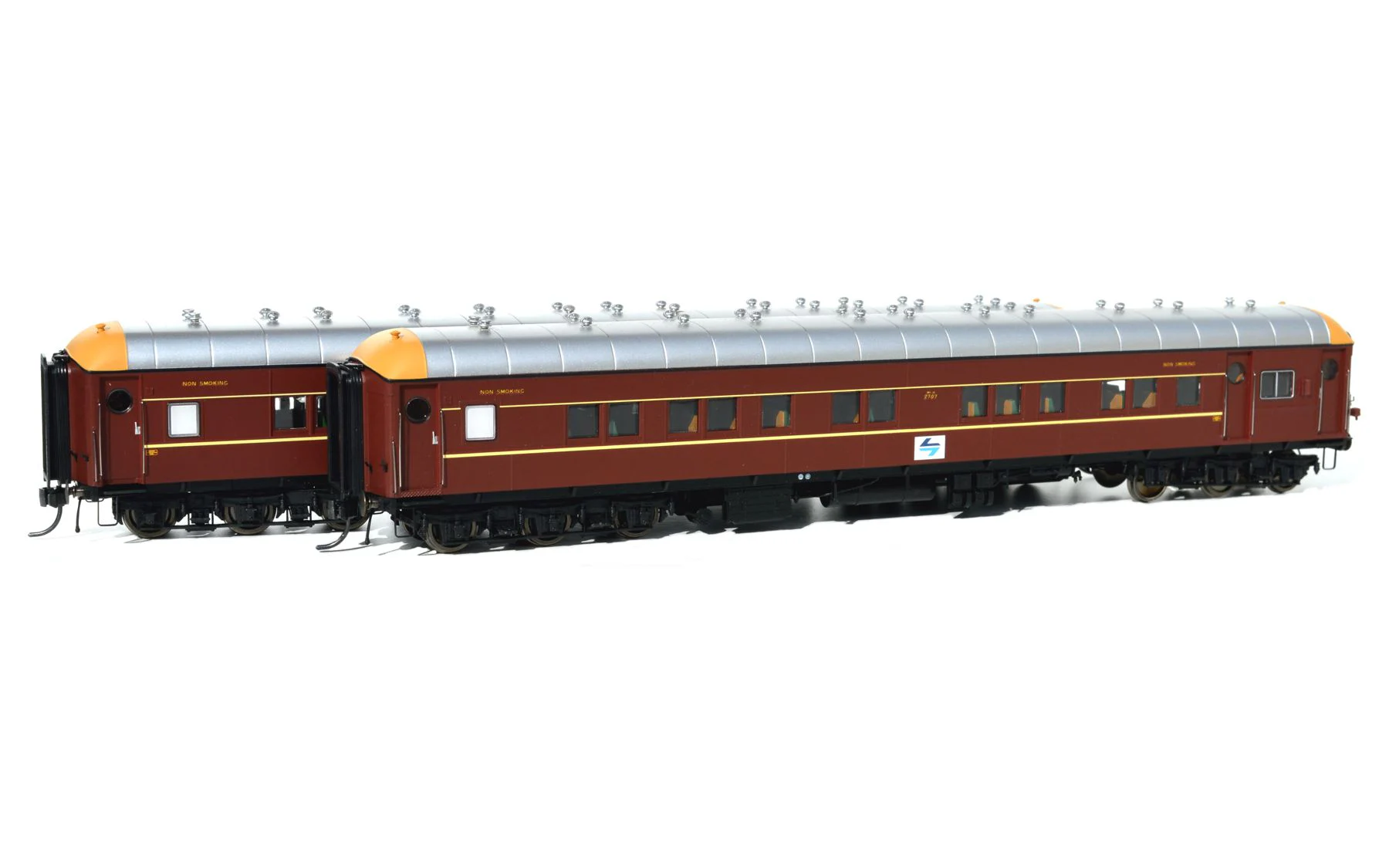 On Track Models SI-201b Deep Indian Red SI Cars with L7 Logo Twin Pack HO Scale
