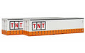On Track Models 40CS-44 TNT Logo Only 40' Curtain Sided Containers 2 Pack HO Scale