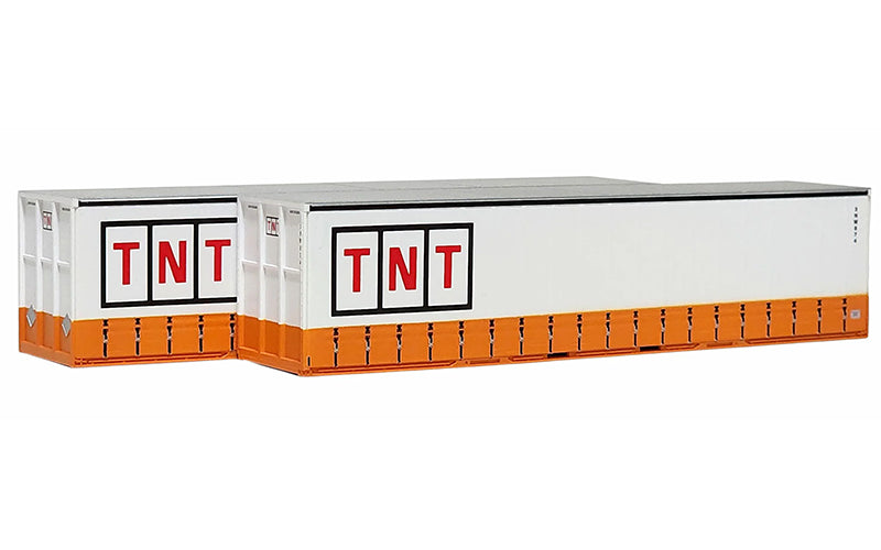 On Track Models 40CS-44 TNT Logo Only 40' Curtain Sided Containers 2 Pack HO Scale