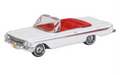 Oxford 87CI61003 White/Roman Red Chevrolet Impala 1961 HO Scale