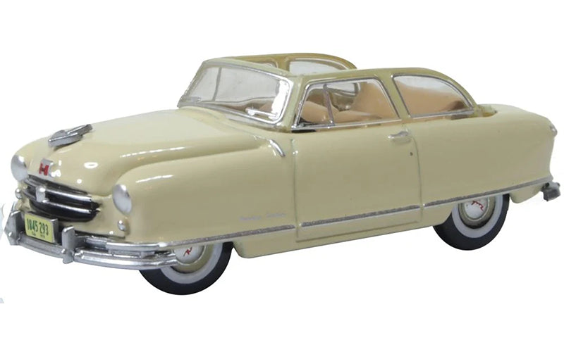 Oxford 87NR50002 1950 Nash Rambler Custom Landau Convertible Open Champagne Ivory HO Scale