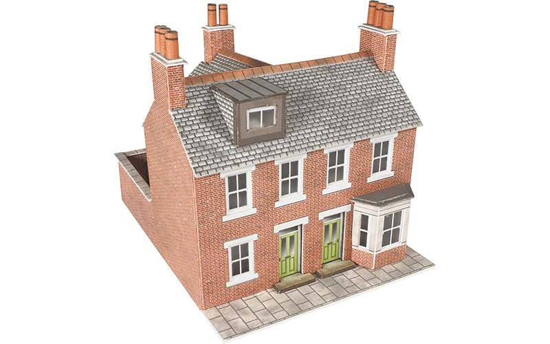 Metcalfe PN103 Terrace Houses in Red Brick N Scale
