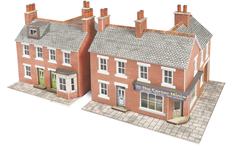 Metcalfe PN116 Corner Shop & Pub Brick N Scale