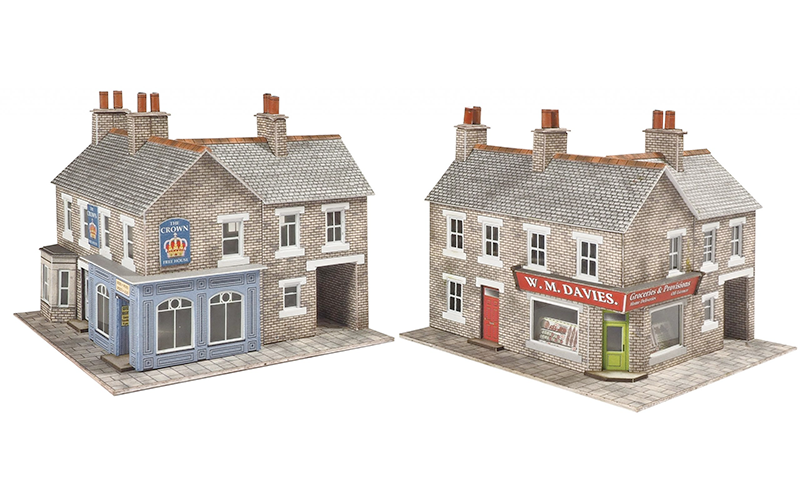 Metcalfe PN117 Corner Shop & Pub Stone N Scale