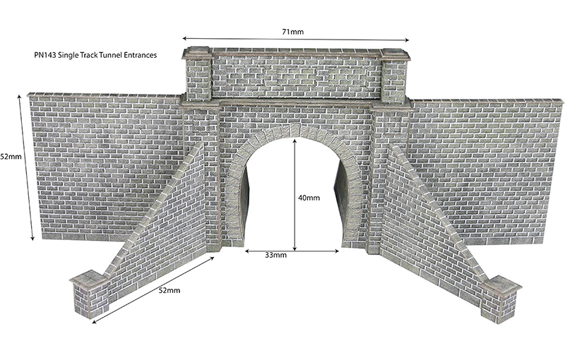 Metcalfe PN143 Tunnel Entrances Single Track N Scale