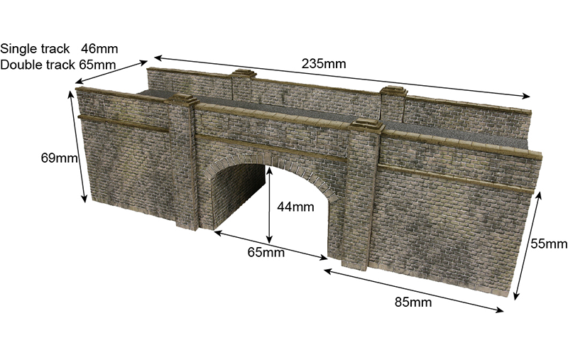 Metcalfe PN146 Railway Bridge Brick Style N Scale