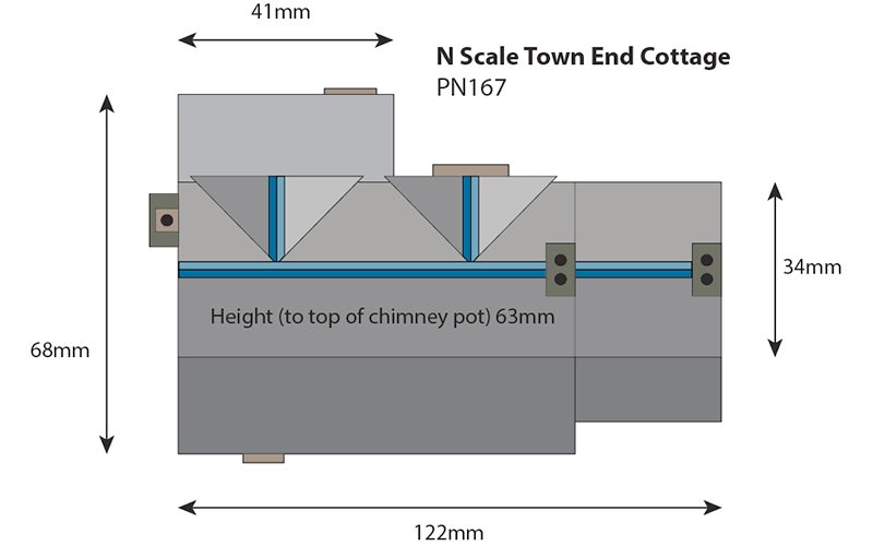 Metcalfe PN167 Town End Cottage N Scale