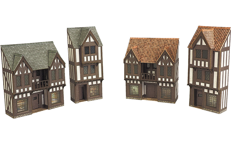Metcalfe PN190 Low Relief Timber Framed Shop Fronts N Scale
