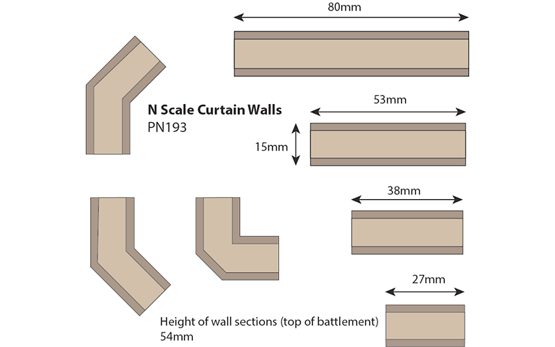 Metcalfe PN193 Curtain Walls N Scale