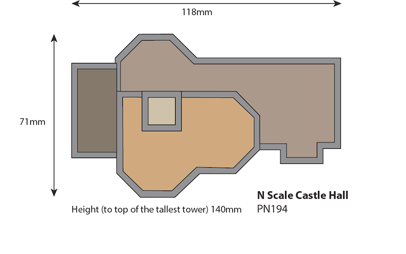 Metcalfe PN194 Castle Hall N Scale
