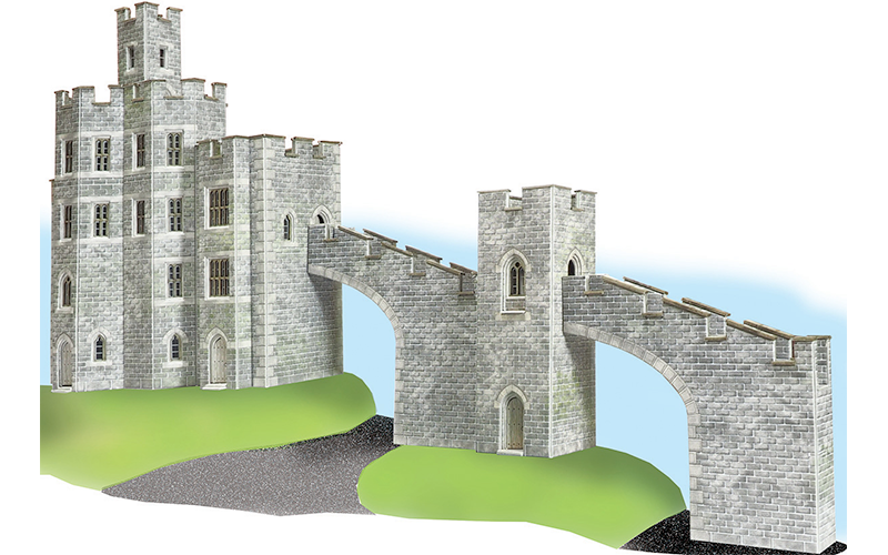 Metcalfe PN196 Castle Wall Bridge N Scale
