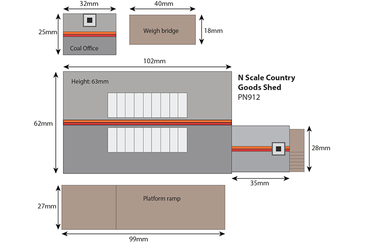 Metcalfe PN912 Country Style Goods Shed N Scale
