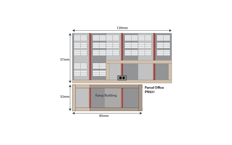 Metcalfe PN921 Parcel Offices N Scale