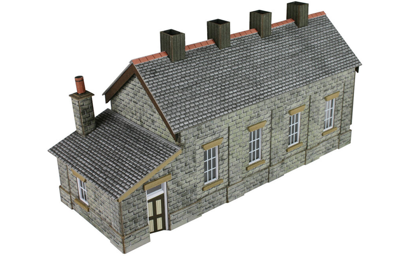 Metcalfe PN932 Engine Shed Single Track Stone Built N Scale
