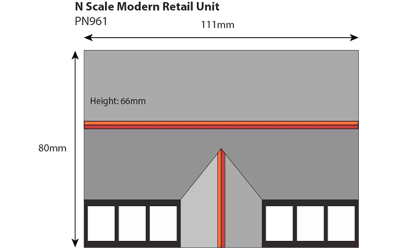 Metcalfe PN961 Modern Retail Unit N Scale