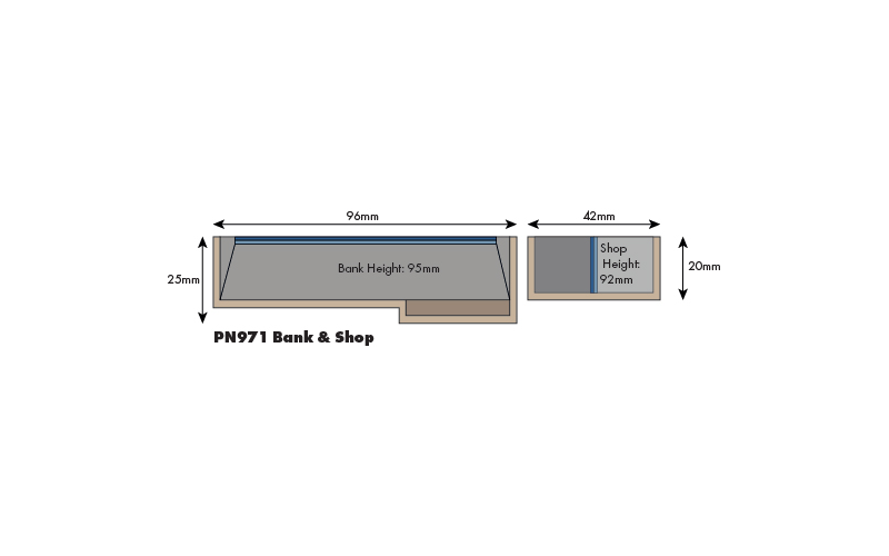 Metcalfe PN971 Bank & Shop N Scale