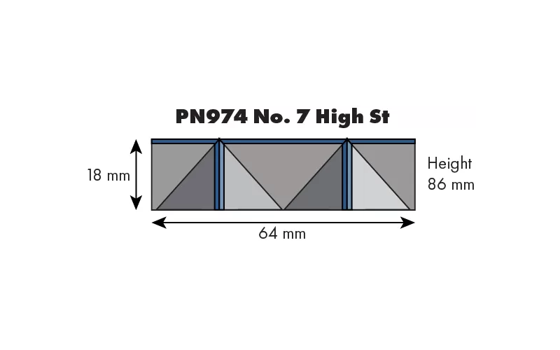 Metcalfe PN974 No. 7 High Street Low Relief Shop Front N Scale