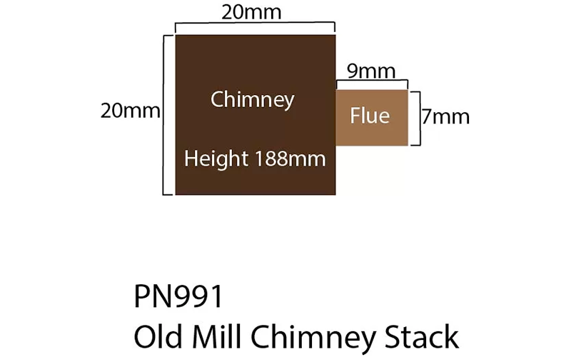Metcalfe PN991 Old Mill Chimney Stack N Scale