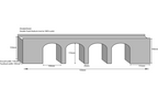 Metcalfe PO241 Double Track Stone Viaduct Kit OO/HO Scale