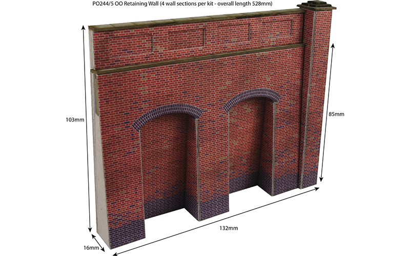Metcalfe PO245 Retaining Wall Stone Style OO/HO Scale