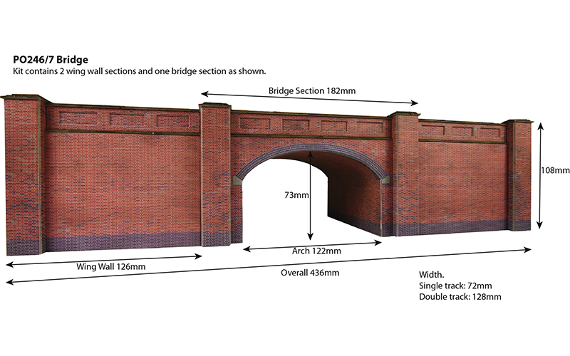 Metcalfe PO246 Railway Bridge OO/HO Scale