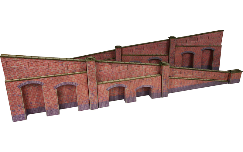 Metcalfe PO248 Tapered Retaining Walls Brick Style OO/HO Scale