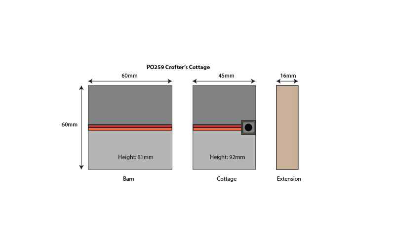 Metcalfe PO259 Crofter's Cottage OO/HO Scale