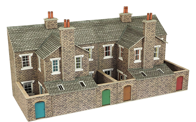 Metcalfe PO277 Low Relief Stone Terraced House Backs OO/HO Scale