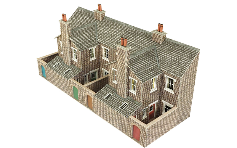 Metcalfe PO277 Low Relief Stone Terraced House Backs OO/HO Scale