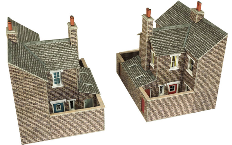 Metcalfe PO277 Low Relief Stone Terraced House Backs OO/HO Scale